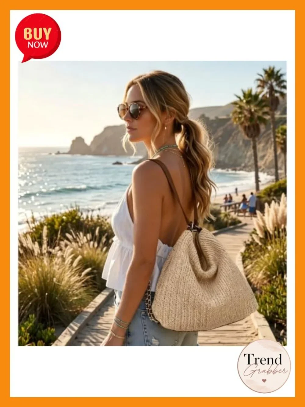 Woven Hobo Bag for Women, Straw-Like Shoulder Bag with Adjustable Strap